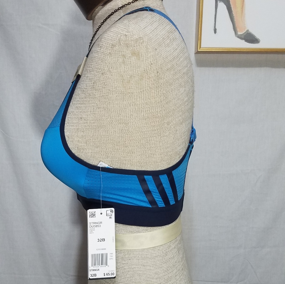ADIDAS STRONGER DU3853 RACER SPORTS BRA TOP - Picture 9 of 12